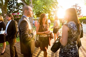 Receptie op het terras in het KIezelhuys